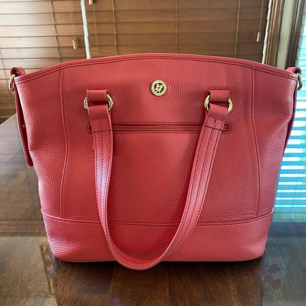 ORA DELPHINE Satchel Purse Pink Leather